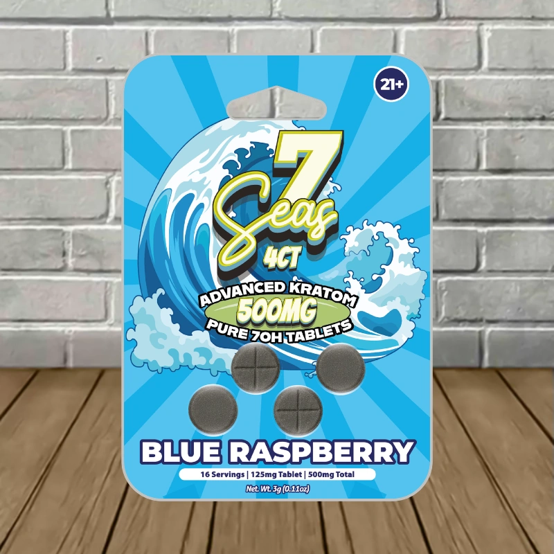 7Seas Pure 7-OH Tablets 500mg-Blue Raspberry — 4ct Blister Pack 7Seas Pure 7-OH Tablets 500mg-Blue Raspberry -- 4ct Blister Pack