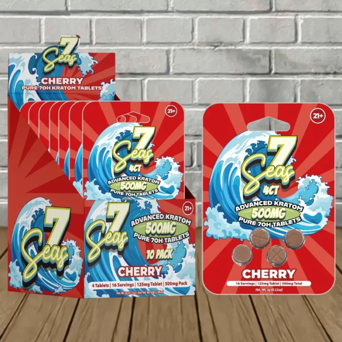 7Seas Pure 7-OH Tablets 500mg-Cherry -- 4ct x 10 = 40 Tablets BULK CASE 7Seas Pure 7-OH Tablets 500mg-Cherry -- 4ct x 10 = 40 Tablets BULK CASE