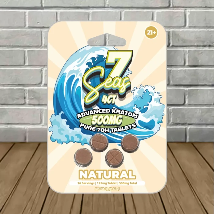 7Seas Pure 7-OH Tablets 500mg-Natural -- 4ct Blister Pack 7Seas Pure 7-OH Tablets 500mg-Natural -- 4ct Blister Pack