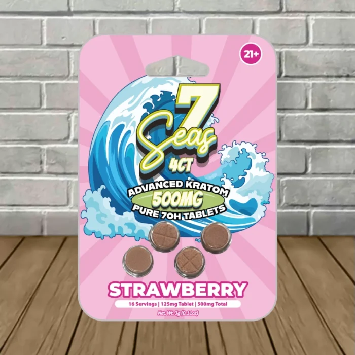 7Seas Pure 7-OH Tablets 500mg-Strawberry -- 4ct Blister Pack 7Seas Pure 7-OH Tablets 500mg-Strawberry -- 4ct Blister Pack