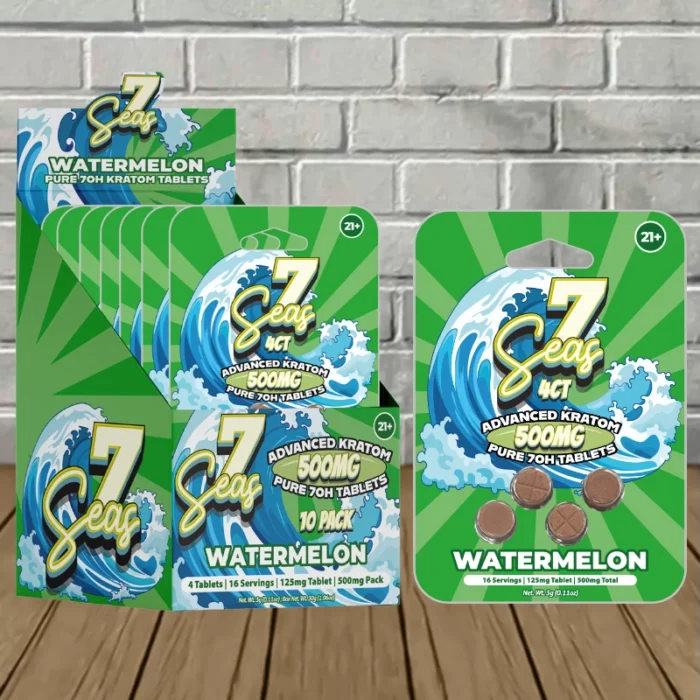 7Seas Pure 7-OH Tablets 500mg-Watermelon -- 4ct x 10 = 40 Tablets BULK CASE 7Seas Pure 7-OH Tablets 500mg-Watermelon -- 4ct x 10 = 40 Tablets BULK CASE