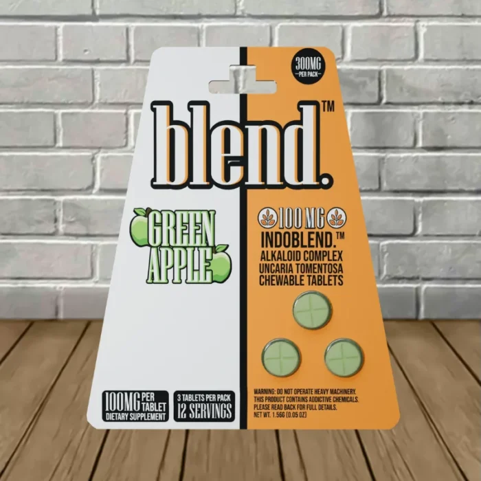 Blend IndoBlend Alkaloid Complex Botanical Extract 300mg - Green Apple -- 3ct Blister Pack Blend IndoBlend Alkaloid Complex Botanical Extract 300mg - Green Apple -- 3ct Blister Pack