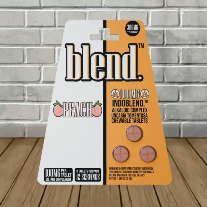 Blend IndoBlend Alkaloid Complex Botanical Extract 300mg - Peach -- 3ct Blister Pack Blend IndoBlend Alkaloid Complex Botanical Extract 300mg - Peach -- 3ct Blister Pack
