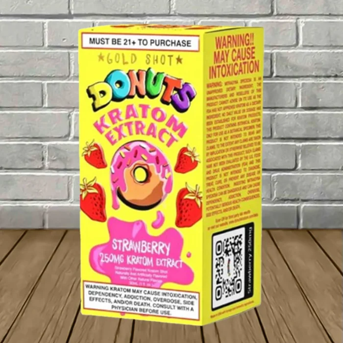 Donuts-Liquid-Kratom-Extract-Gold-Shot-30ml-Strawberry Donuts-Liquid-Kratom-Extract-Gold-Shot-30ml-Strawberry