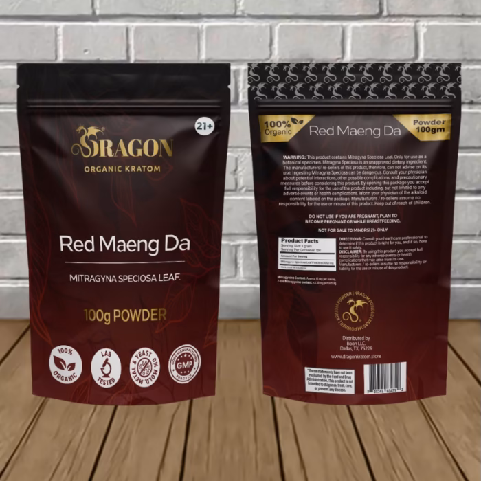 Dragon-Organic-Kratom-Red-Maeng-Da-Kratom-Powder-100g Dragon-Organic-Kratom-Red-Maeng-Da-Kratom-Powder-100g