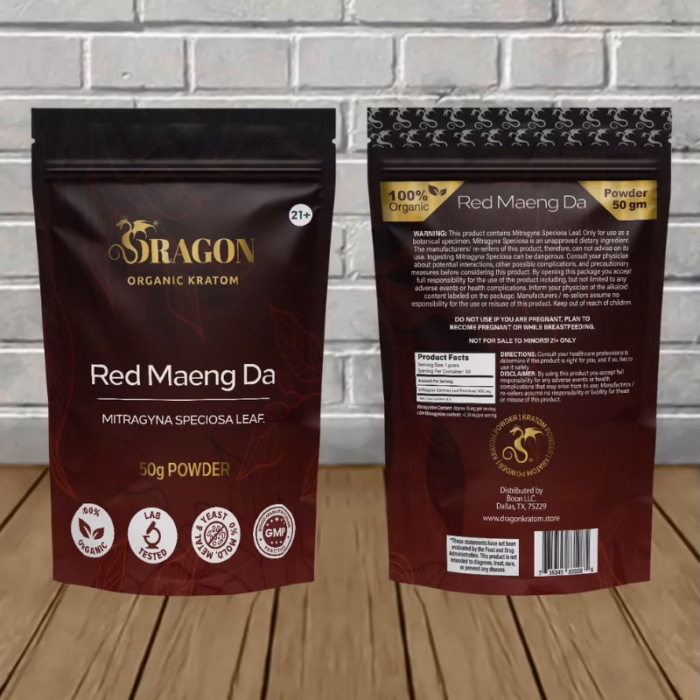 Dragon-Organic-Kratom-Red-Maeng-Da-Kratom-Powder-50g