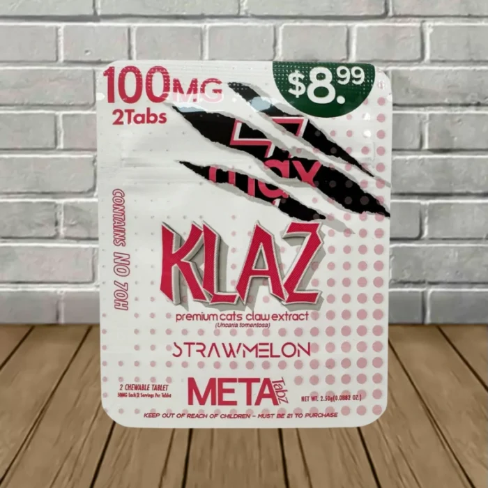 KLAZ by Meta Tabz Premium Cat's Claw Extract Tablets 200mg-Strawmelon -- 2ct Single Pack