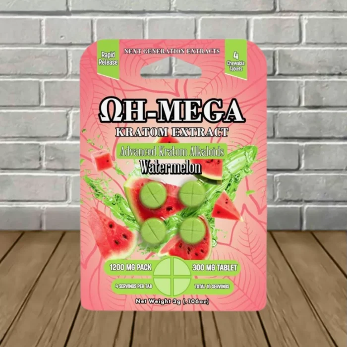 OH-MEGA-Advanced-Kratom-Extract-1200mg-Watermelon-4ct-Single-Blister-