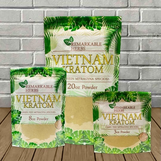 Remarkable Herbs Green Vein Vietnam Kratom Powder