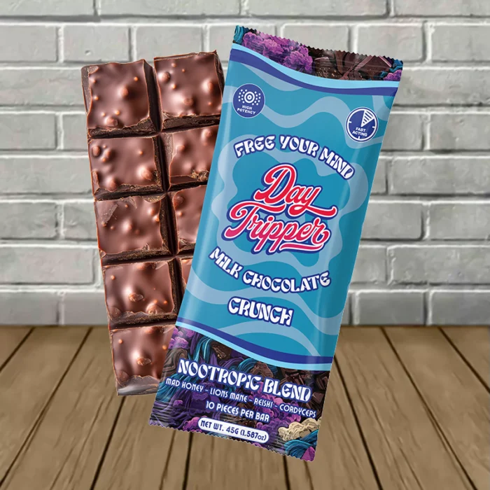 DayTripper_Mushrooms_Chocolate_Bar_10_Piece_Crunch_Milk_Chocolate DayTripper_Mushrooms_Chocolate_Bar_10_Piece_Crunch_Milk_Chocolate