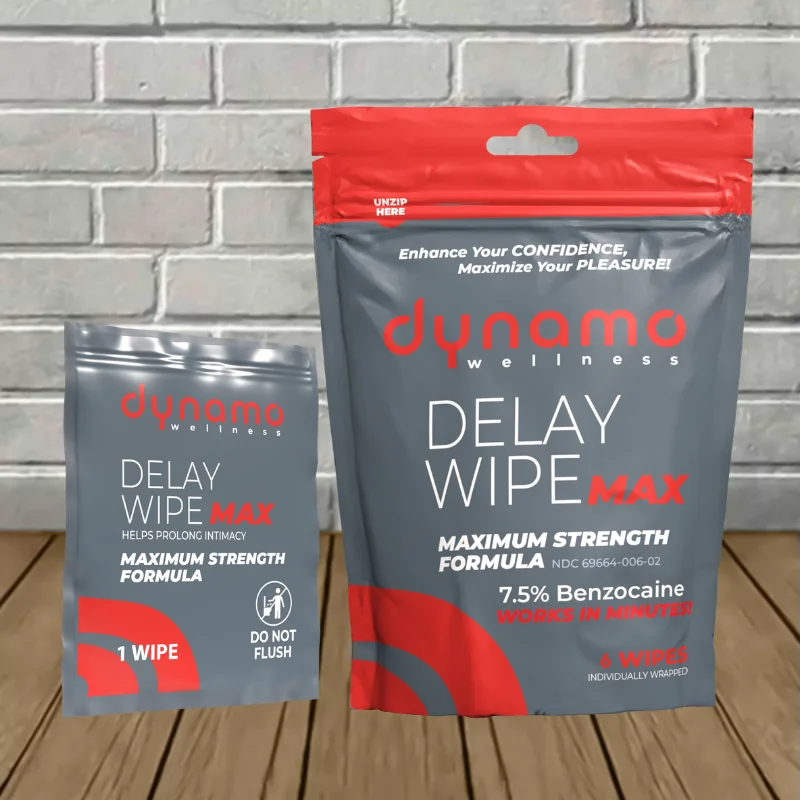 Dynamo Wellness Maximum Strength Delay Wipe 7.5% 6ct