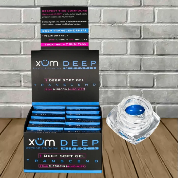 XÜM DEEP MIPROCIN (4-HO-MIPT) Soft Gel 1ct 21mg - 1ct x 10 = 10 Soft Gels BULK CASE XÜM DEEP MIPROCIN (4-HO-MIPT) Soft Gel 1ct 21mg - 1ct x 10 = 10 Soft Gels BULK CASE