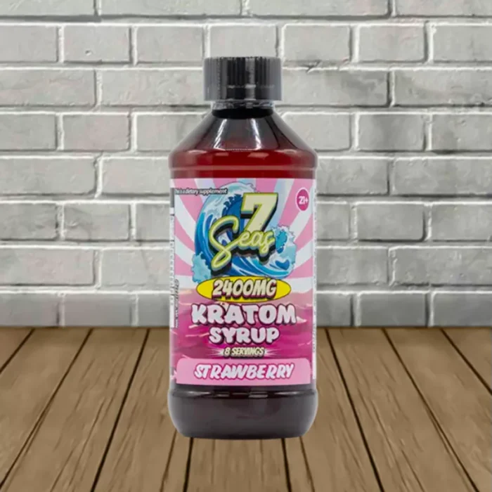 7Seas Kratom Extract Syrup 2400mg - Strawberry -- Bottle 7Seas Kratom Extract Syrup 2400mg - Strawberry -- Bottle