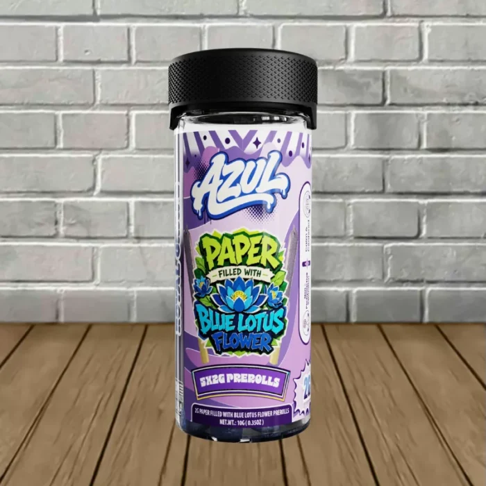 Azul Paper Filled With Blue Lotus Flower Prerolls 5x2g - Royal Grape Azul Paper Filled With Blue Lotus Flower Prerolls 5x2g - Royal Grape