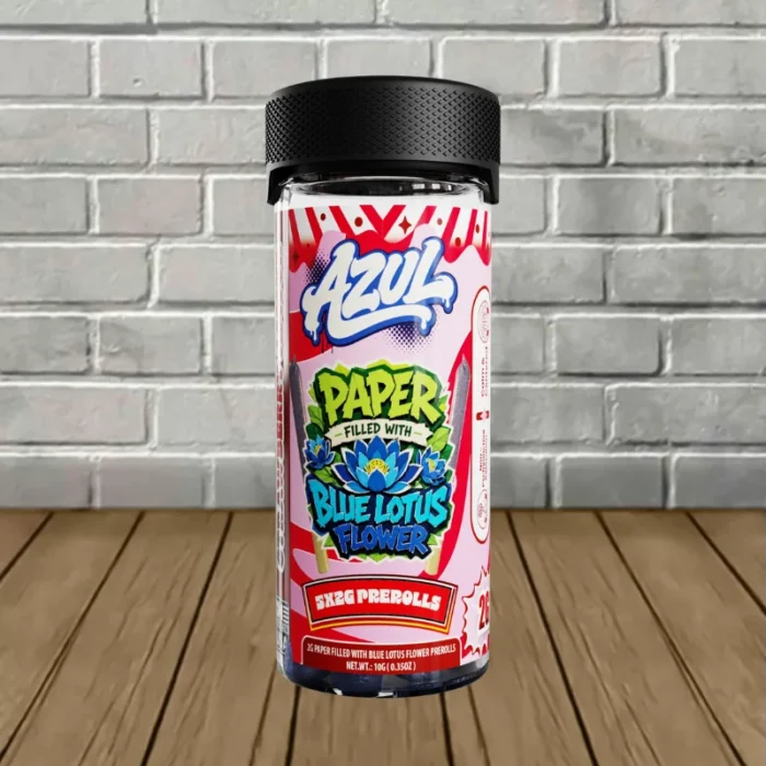 Azul Paper Filled With Blue Lotus Flower Prerolls 5x2g - Strawberry Amour Azul Paper Filled With Blue Lotus Flower Prerolls 5x2g - Strawberry Amour