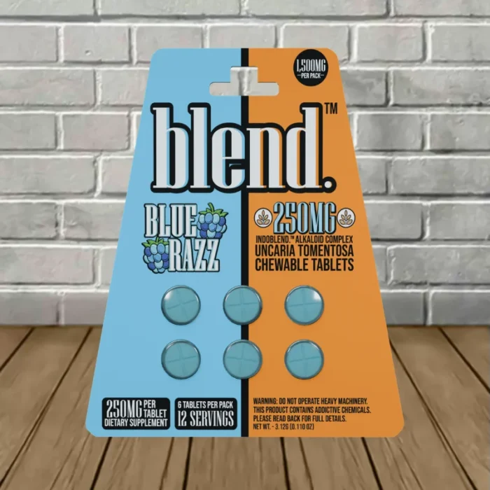Blend IndoBlend Alkaloid Complex Botanical Extract 250mg 6ct - Blue Razz -- 6ct Blister Pack Blend IndoBlend Alkaloid Complex Botanical Extract 250mg 6ct - Blue Razz -- 6ct Blister Pack
