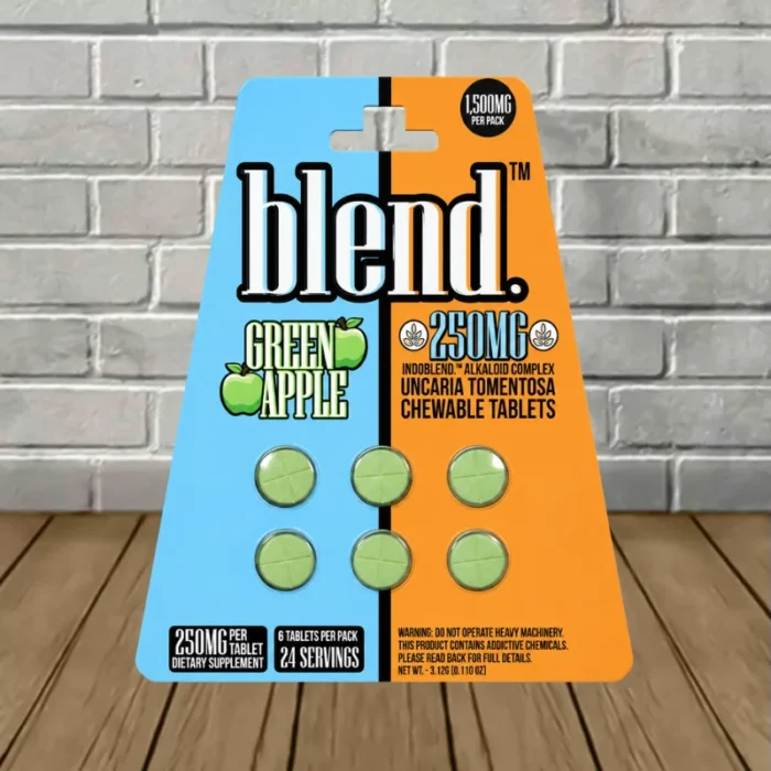 Blend IndoBlend Alkaloid Complex Botanical Extract 250mg 6ct - Green Apple -- 6ct Blister Pack Blend IndoBlend Alkaloid Complex Botanical Extract 250mg 6ct - Green Apple -- 6ct Blister Pack