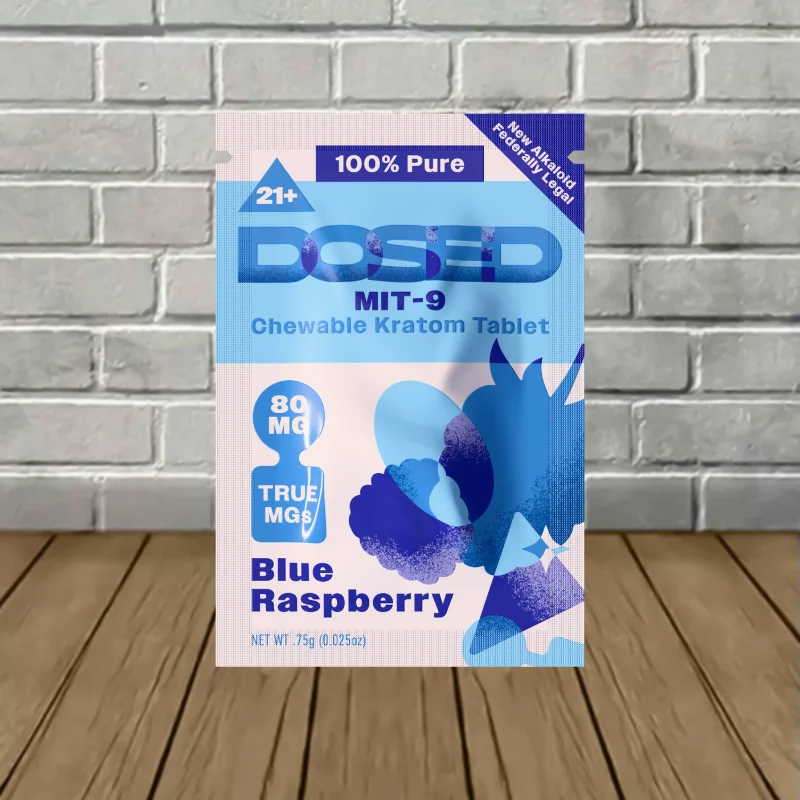 Dosed MIT-9 Extract Tablets 80mg 1ct - Blue Raspberry -- 1ct Sachet
