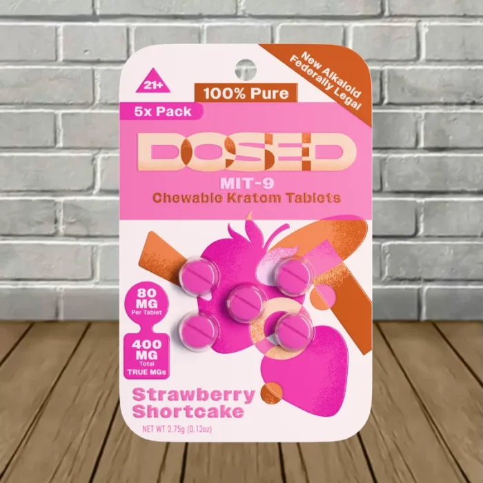 Dosed MIT-9 Extract Tablets 80mg 5ct - Strawberry Shortcake -- 5ct Blister Dosed MIT-9 Extract Tablets 80mg 5ct - Strawberry Shortcake -- 5ct Blister