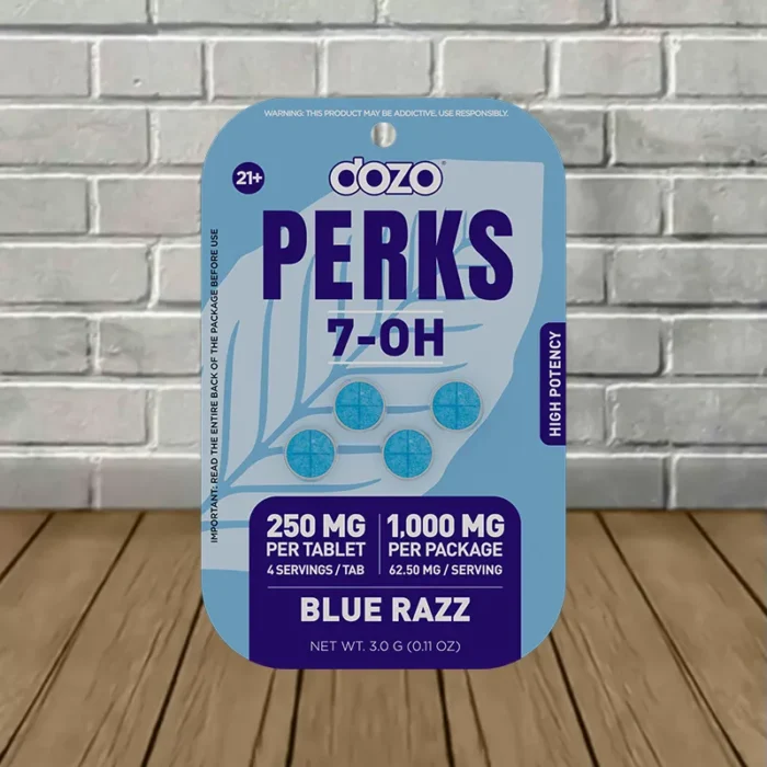 Dozo_Perks_7-Hydroxymitragynine_Tablets_250mg_4ct_Blue_Razz Dozo_Perks_7-Hydroxymitragynine_Tablets_250mg_4ct_Blue_Razz