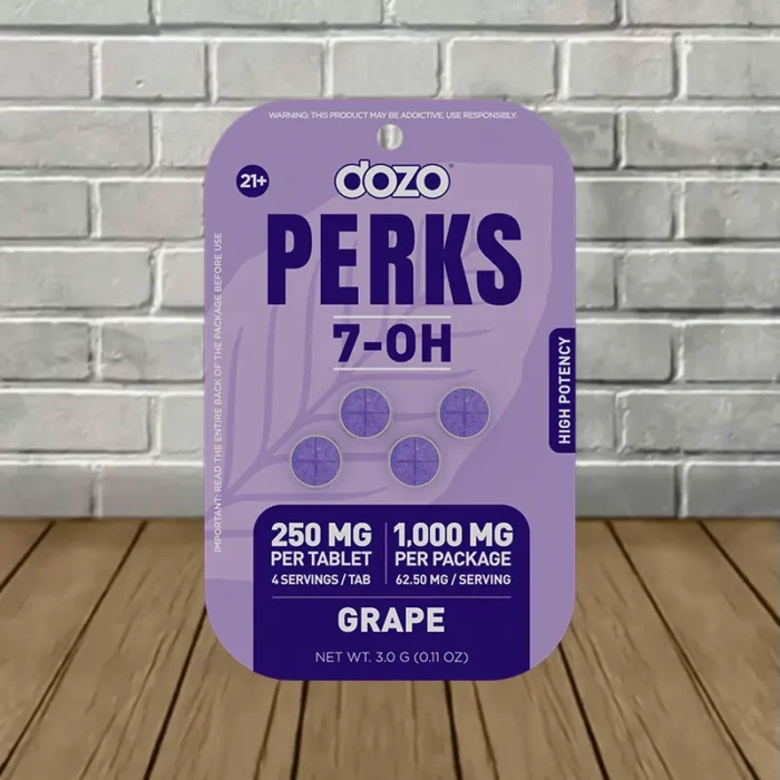 Dozo_Perks_7-Hydroxymitragynine_Tablets_250mg_4ct_Grape Dozo_Perks_7-Hydroxymitragynine_Tablets_250mg_4ct_Grape