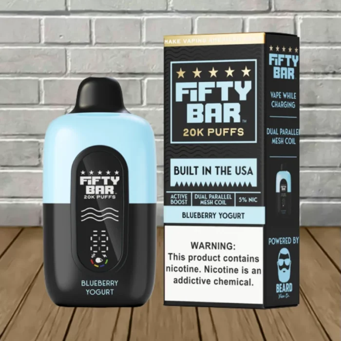Fifty Bar Black Edition V2 Disposable 20k - Blueberry Yogurt -- DISPOSABLE Fifty Bar Black Edition V2 Disposable 20k - Blueberry Yogurt -- DISPOSABLE