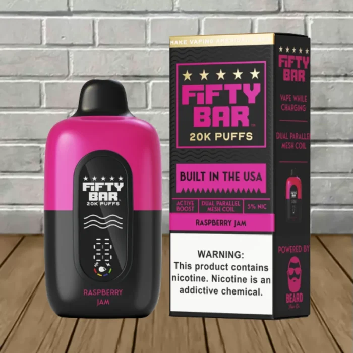 Fifty Bar Black Edition V2 Disposable 20k - Raspberry Jam -- DISPOSABLE
