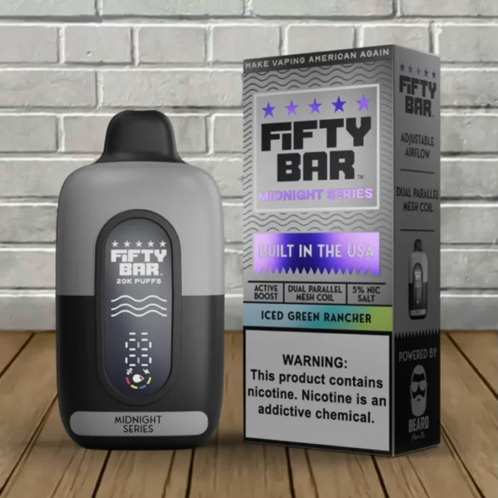 Fifty Bar Midnight Edition Disposable 20k - Iced Green Rancher -- DISPOSABLE