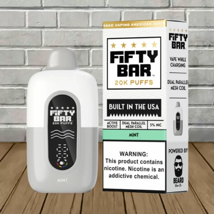 Fifty Bar White Edition V2 Disposable 20k - Mint -- DISPOSABLE