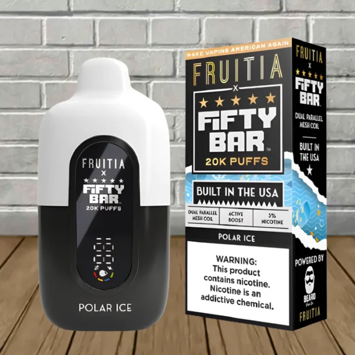 Fifty Bar x Fruitia Disposable 20k - Polar Ice -- DISPOSABLE Fifty Bar x Fruitia Disposable 20k - Polar Ice -- DISPOSABLE