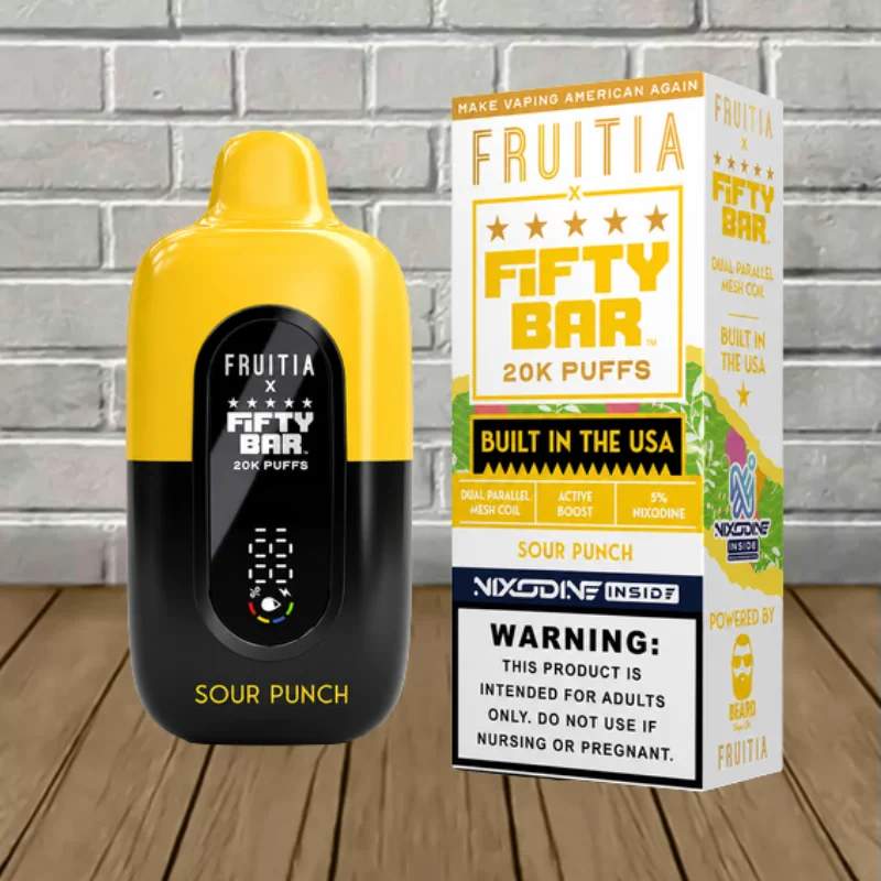 Fifty Bar x Fruitia Nixodine Disposable 20k - Sour Punch -- DISPOSABLE