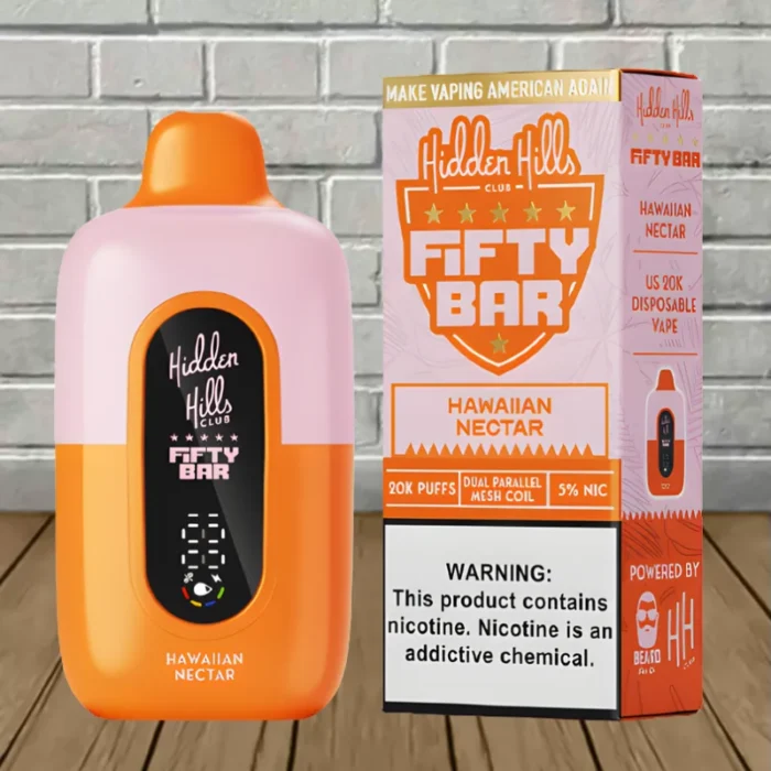 Fifty Bar x Hidden Hills Disposable 20k - Hawaiian Nectar -- DISPOSABLE Fifty Bar x Hidden Hills Disposable 20k - Hawaiian Nectar -- DISPOSABLE