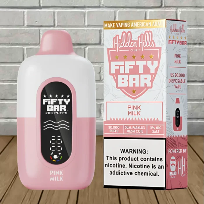 Fifty Bar x Hidden Hills Disposable 20k - Pink Milk -- DISPOSABLE Fifty Bar x Hidden Hills Disposable 20k - Pink Milk -- DISPOSABLE