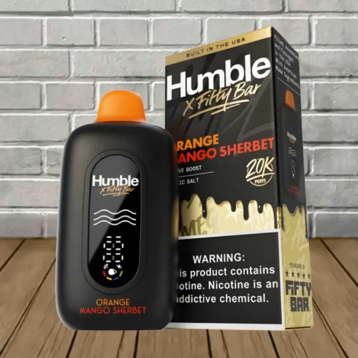 Fifty Bar x Humble Disposable 20k - Orange Mango Sherbet -- DISPOSABLE Fifty Bar x Humble Disposable 20k - Orange Mango Sherbet -- DISPOSABLE
