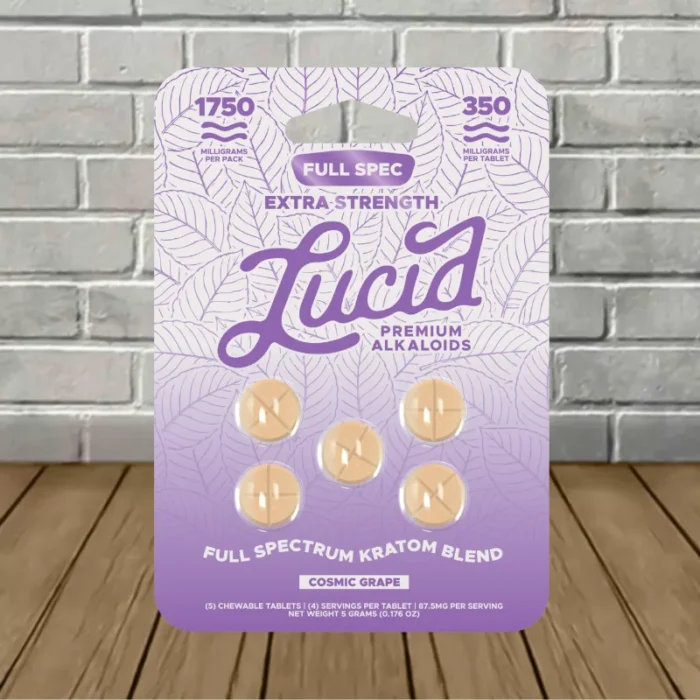 Lucid Full Spec Extra Strength Kratom Extract Tablets 350mg 5ct - Cosmic Grape -- 5ct Blister Pack Lucid Full Spec Extra Strength Kratom Extract Tablets 350mg 5ct - Cosmic Grape -- 5ct Blister Pack