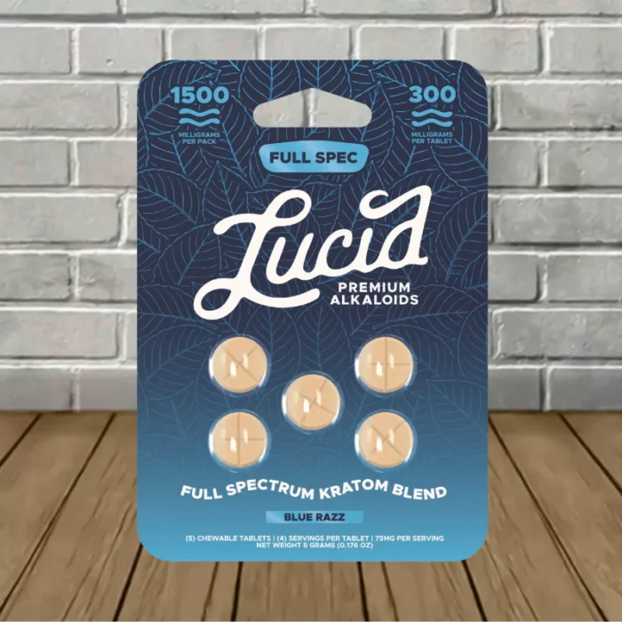 Lucid Full Spectrum Kratom Extract Tablets 300mg 5ct - Blue Razz -- 5ct Blister Pack Lucid Full Spectrum Kratom Extract Tablets 300mg 5ct - Blue Razz -- 5ct Blister Pack