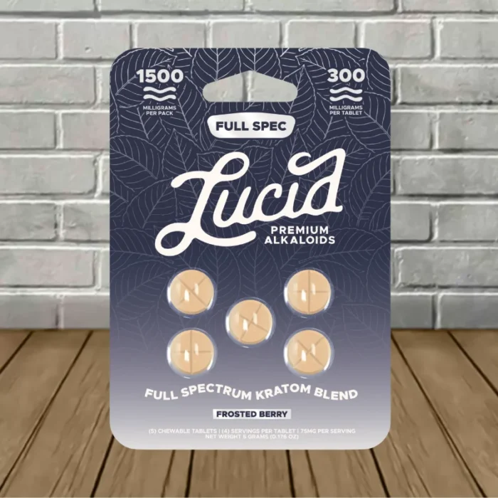 Lucid Full Spectrum Kratom Extract Tablets 300mg 5ct - Frosted Berry -- 5ct Blister Pack Lucid Full Spectrum Kratom Extract Tablets 300mg 5ct - Frosted Berry -- 5ct Blister Pack