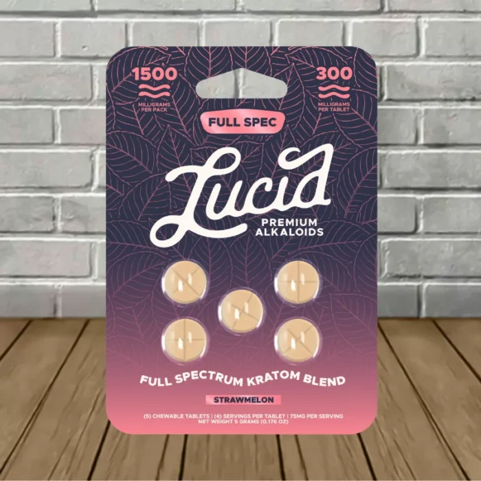 Lucid Full Spectrum Kratom Extract Tablets 300mg 5ct - Strawmelon -- 5ct Blister Pack Lucid Full Spectrum Kratom Extract Tablets 300mg 5ct - Strawmelon -- 5ct Blister Pack