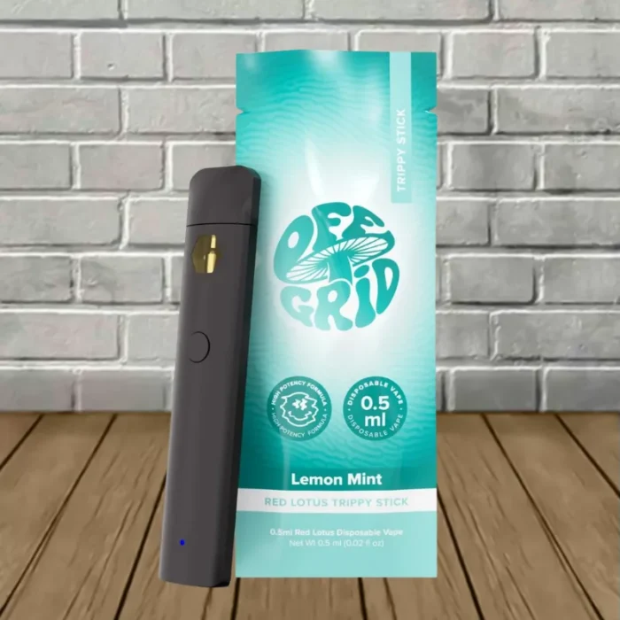 Off Grid Red Lotus Trippy Sticks Disposable 0.5ml - Lemon Mint -- DISPOSABLE Off Grid Red Lotus Trippy Sticks Disposable 0.5ml - Lemon Mint -- DISPOSABLE