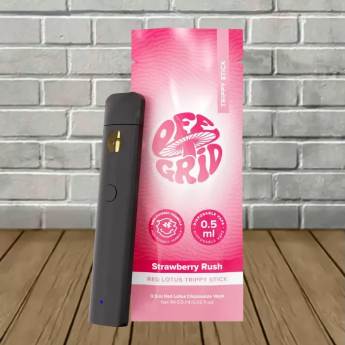 Off Grid Red Lotus Trippy Sticks Disposable 0.5ml - Strawberry Rush -- DISPOSABLE Off Grid Red Lotus Trippy Sticks Disposable 0.5ml - Strawberry Rush -- DISPOSABLE