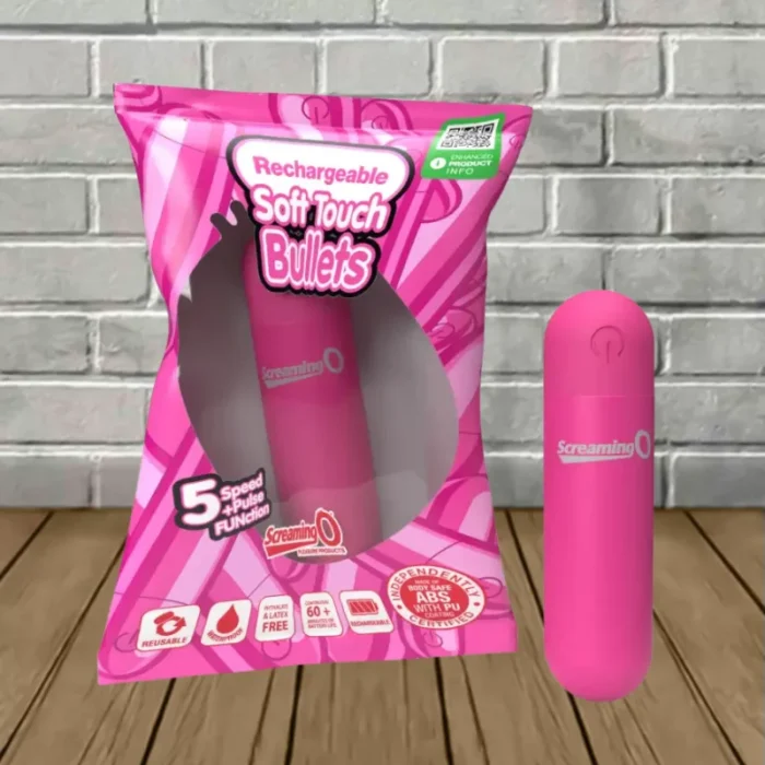 Screaming O Bullet Vibrator for Women Rechargeable Soft Touch - Pink - 1ct Screaming O Bullet Vibrator for Women Rechargeable Soft Touch - Pink - 1ct