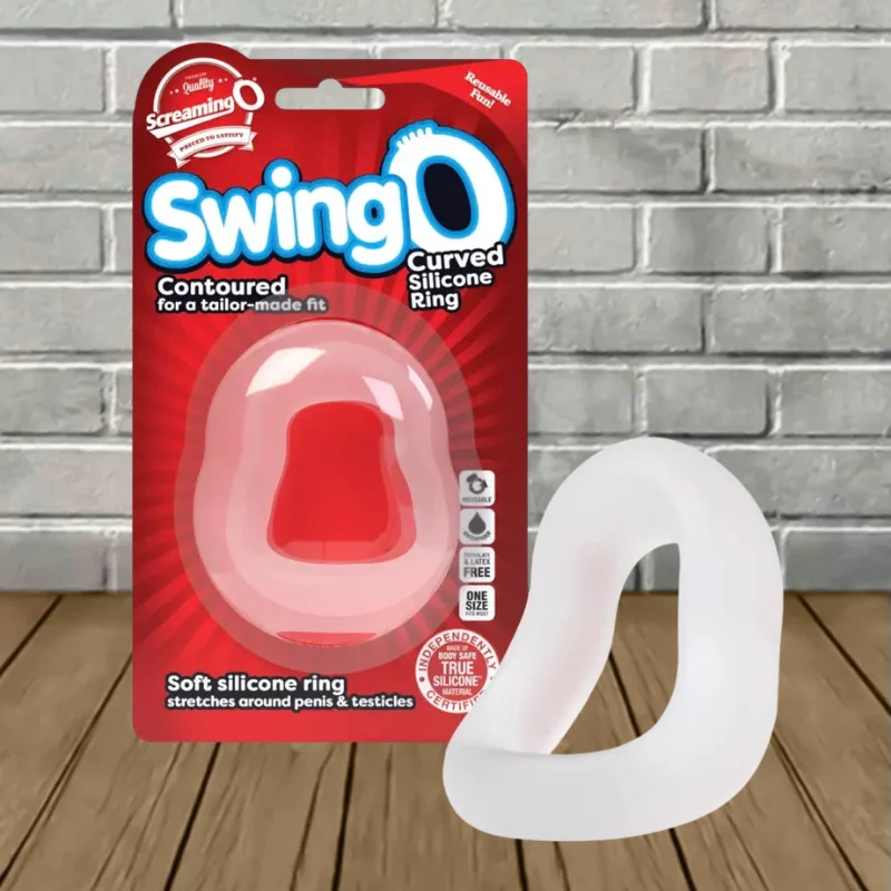 Screaming O Cock Ring for Men, Silicone SwingO Curve – Clear – 1ct Screaming O Cock Ring for Men, Silicone SwingO Curve - Clear - 1ct