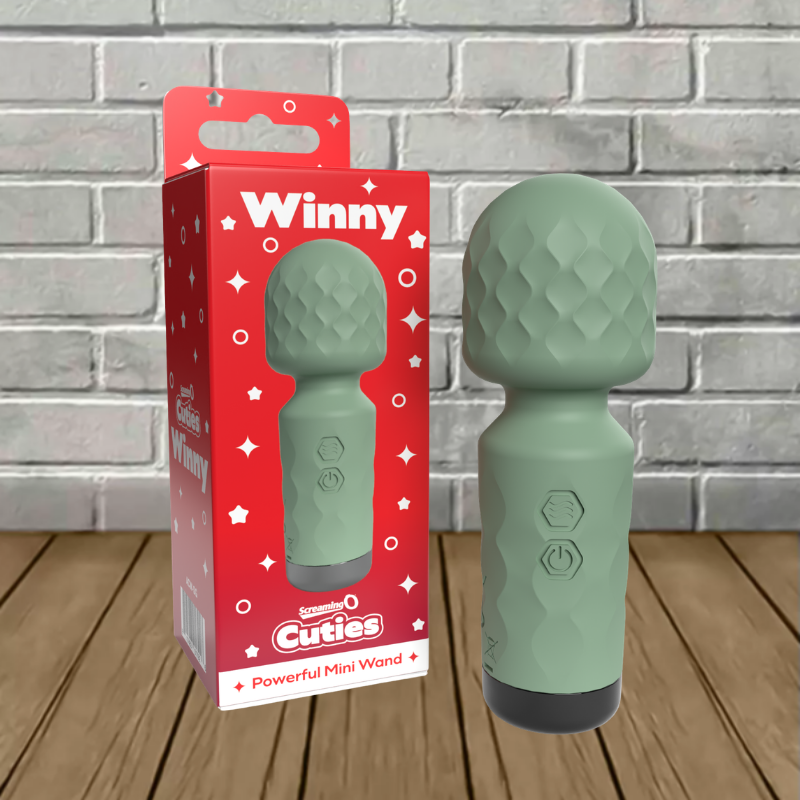 Screaming O Cuties Winny Vibrating Mini Wand - Sage Green