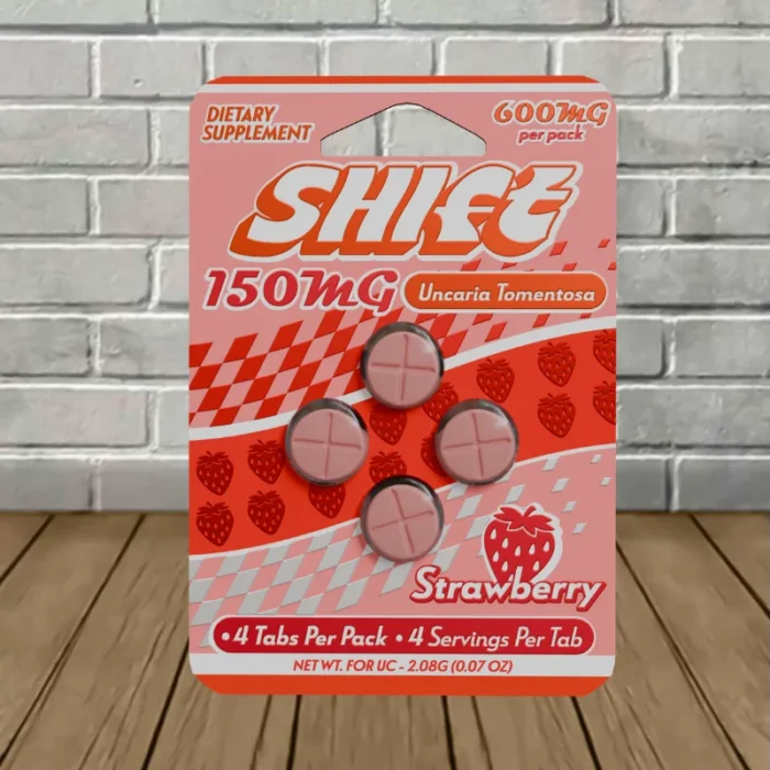 Shift Botanicals Uncaria Tomentosa Extract Tablets 150mg 4ct - Strawberry -- 4ct Blister Shift Botanicals Uncaria Tomentosa Extract Tablets 150mg 4ct - Strawberry -- 4ct Blister